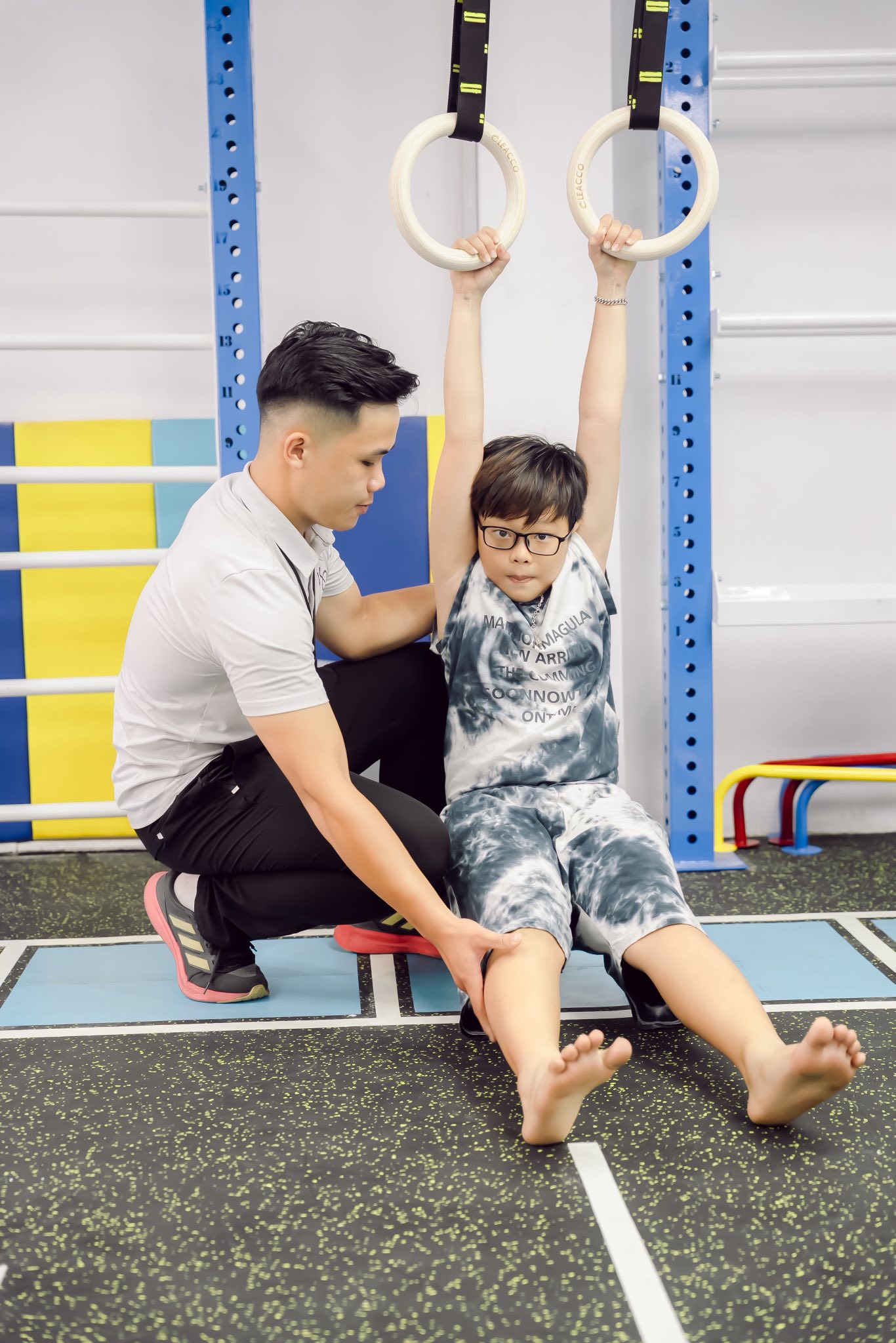 A child training with a Transform Kid coach